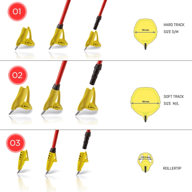 Leki poles Fin Vario technology