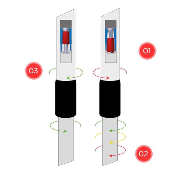 Leki pole Super lock technology