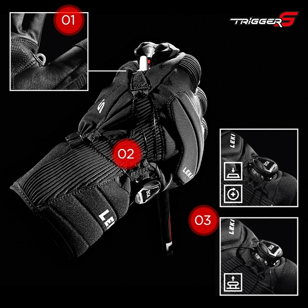 Leki Gloves Trigger Boa Technology